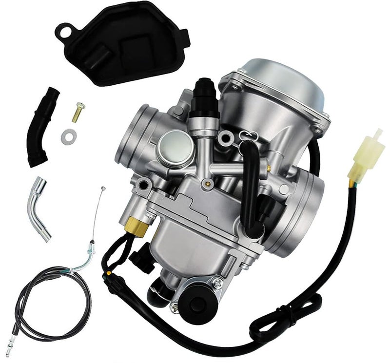 Aniro Moto TRX 450 Carburetor Replace for Honda Foreman 450 TRX 450 TRX450ES TRX450FE TRX450FM TRX450S 1998-2004 with Base Cover & Screw Free Throttle Cable - Image 1